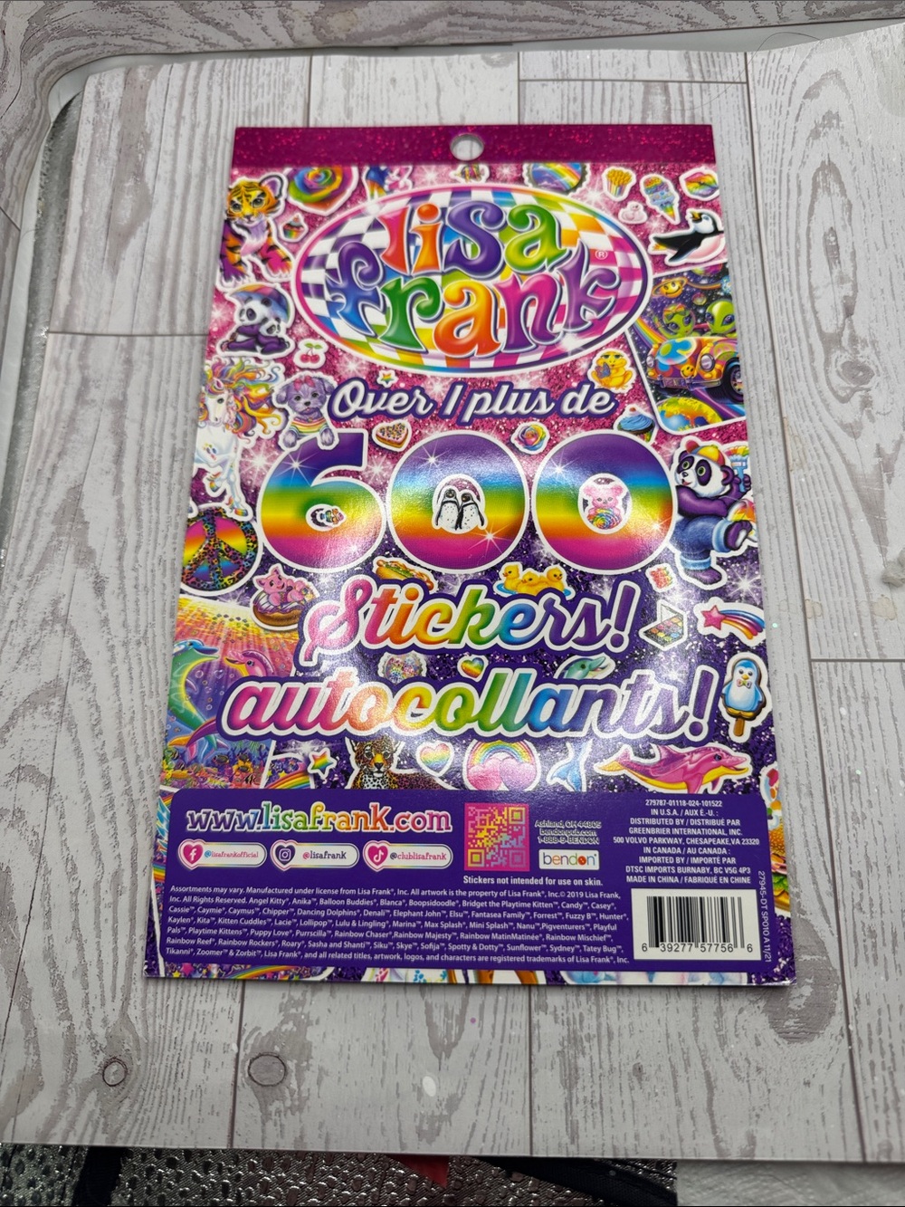 Lisa Frank 600+ Colorful Rainbow Sticker Book